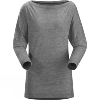 Top Arc'teryx Quinn Manga Larga Mujer - Gris - Chile YDW208197